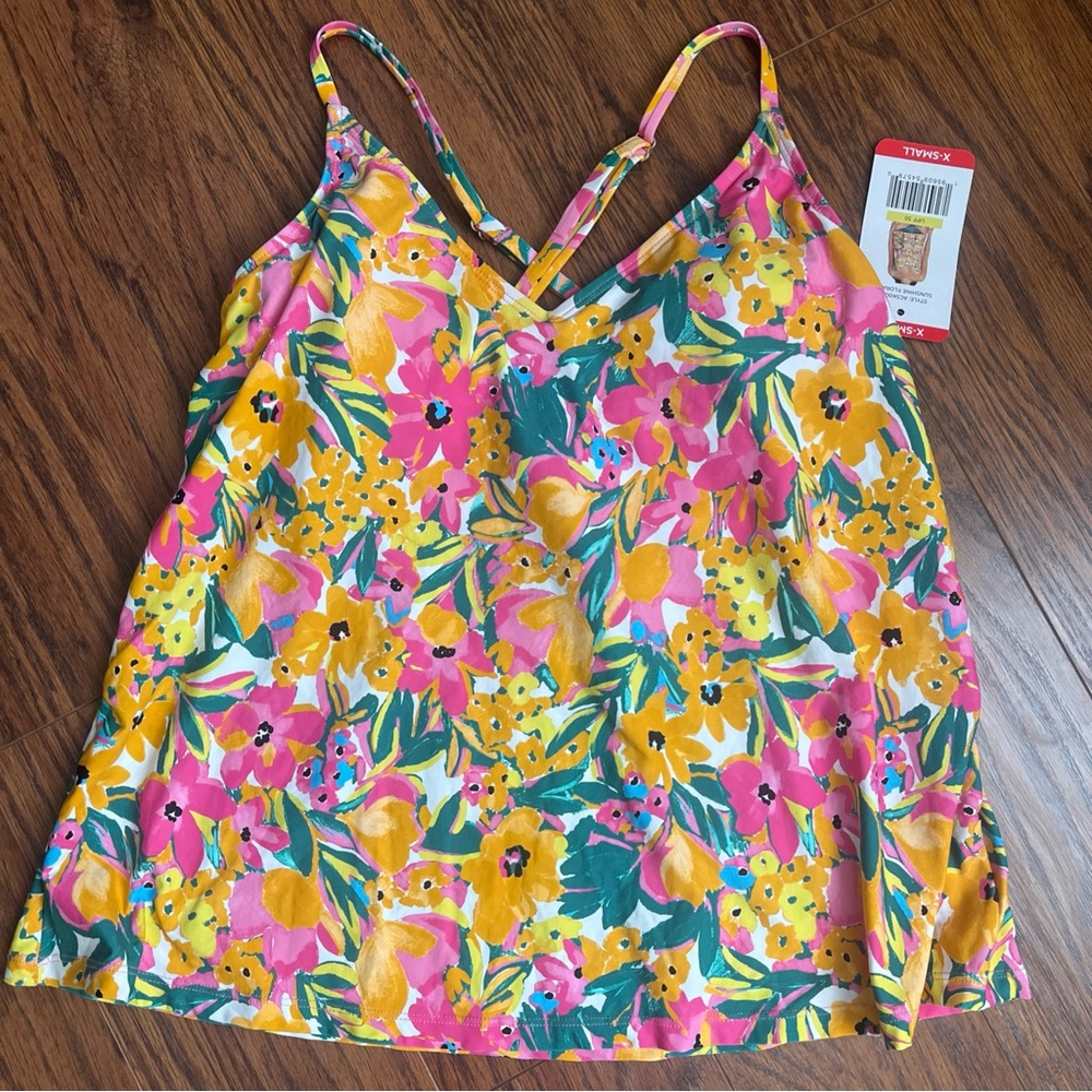 Anne Cole Multicolor Floral Tank Top XS nwt